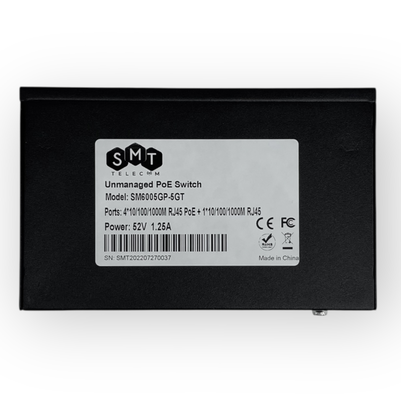 Некерований PoE комутатор SM6005GP 4PoE + 1GE