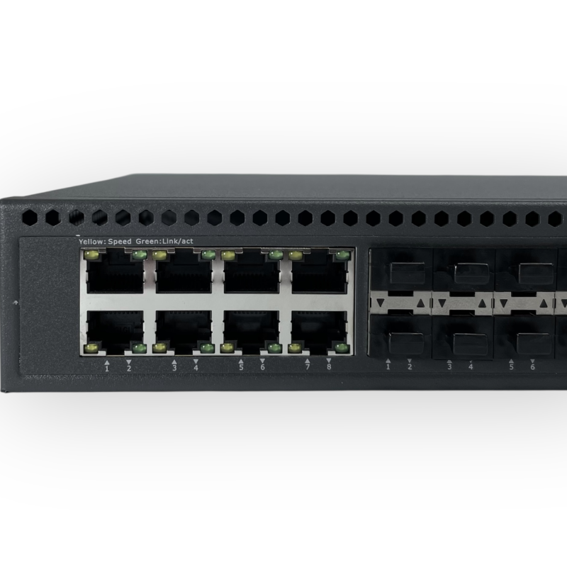 Керований Ethernet комутатор L2+ SM8328X 16SFP + 8Combo + 4x10G SFP+