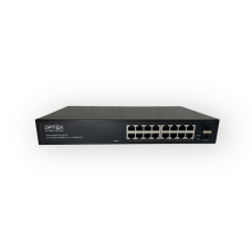 Некерований PoE комутатор DK1000-16TP2S 16PoE + 2SFP