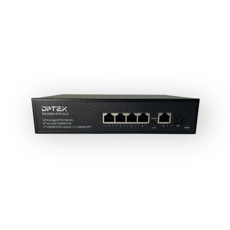 Некерований PoE комутатор DK1000-4TP1G1S 4PoE + 1GE + SFP