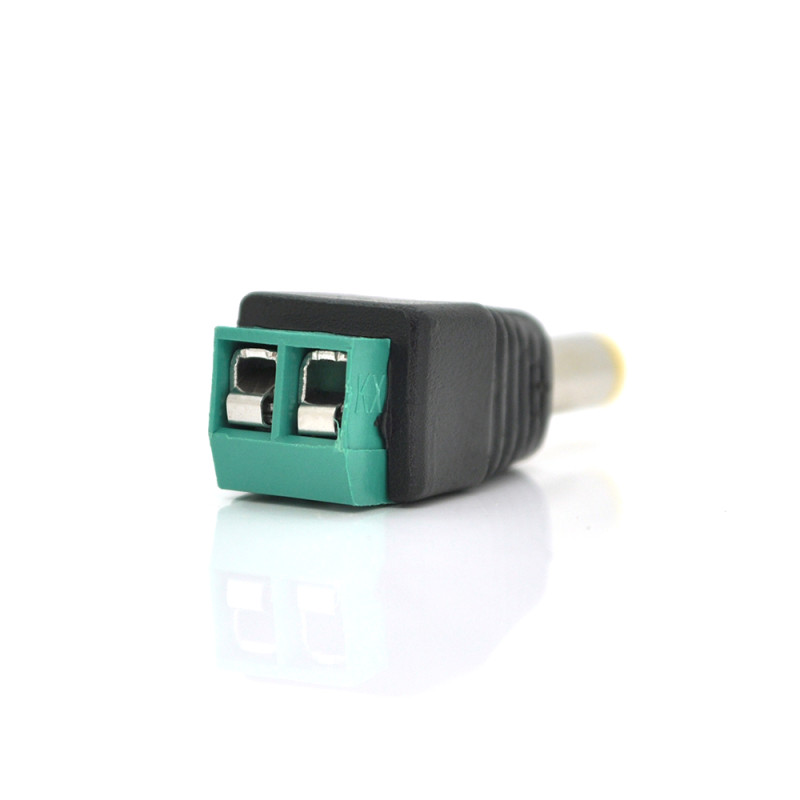Разъем для подключения питания DC-M (D 5,5x2,1мм) с клеммами под кабель (Yellow Plug)
