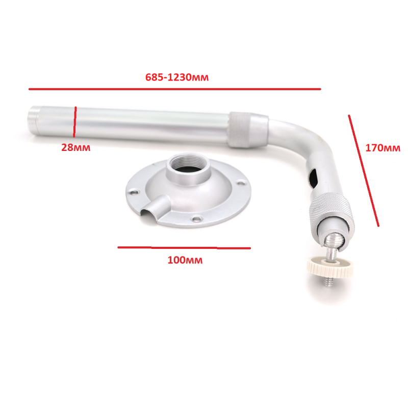 Кронштейн для камери PiPo PP- Stickbracket, сірий, метал, з поворотом для камери, 0,6-1,2m