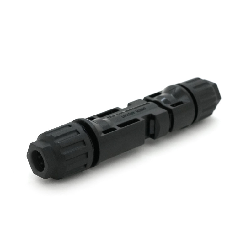 Коннектор MC4 DC 1000V, 30A, мідний під затискач, U-подібний, під перетин 2,5-6 мм², 0,5 мОм, вогнестійкість UL94-VO, IP67, Q1000 OEM Black