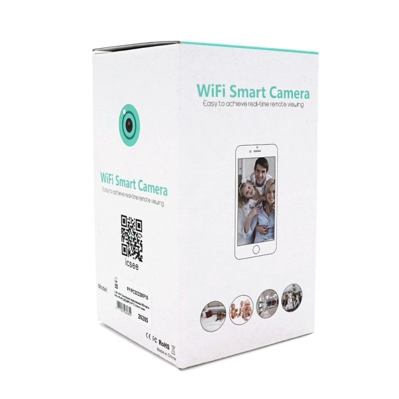 2Мп Wi-Fi внутрішня відеокамера SD/карта PiPo PP-IPC20D2MP10 PTZ 2.8mm icsee