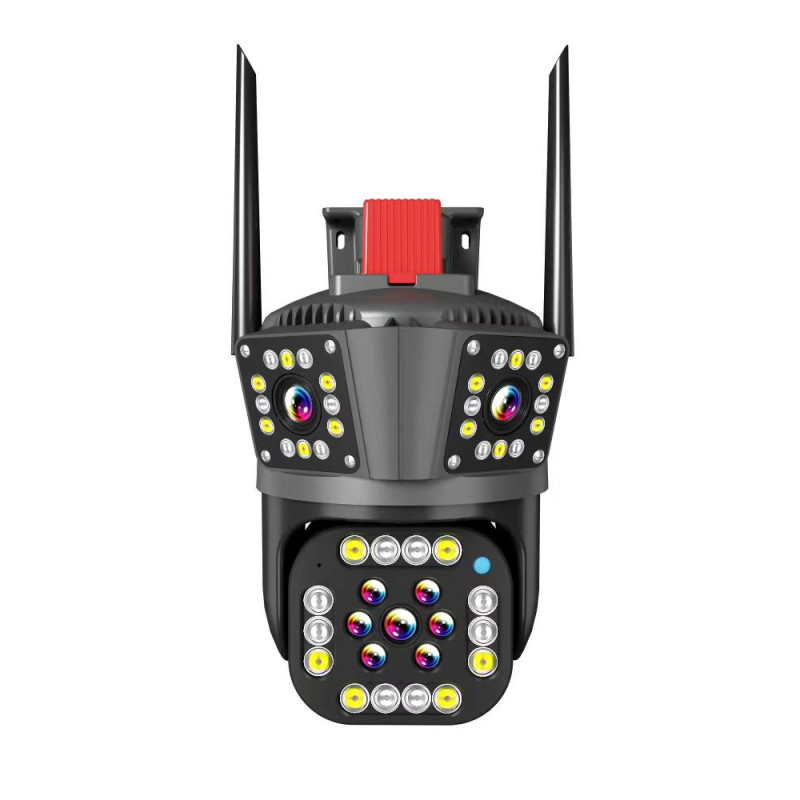 2+2Мп Wi-Fi відеокамера з двома об'єктивами вулична SD/карта YOSO YO-IPC49D6MP50 PTZ 2.8mm V380