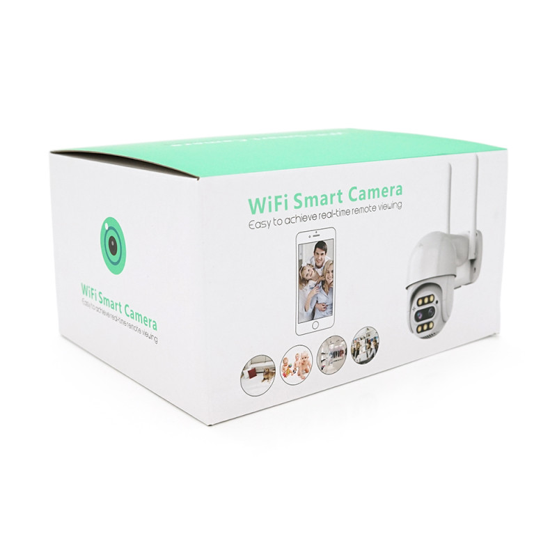4+4Мп Wi-Fi відеокамера з двома об'єктивами вулична SD/картка PiPo PP-IPC33D4MP20 PTZ 2.8mm ICSee