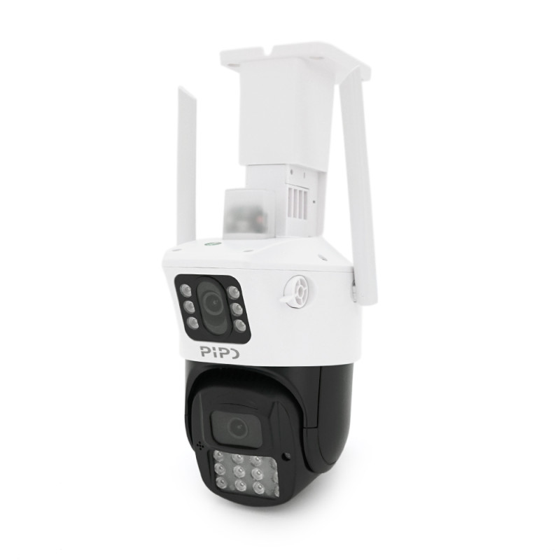 4+4Мп Wi-Fi/LAN відеокамера з двома об'єктивами вулична SD/картка PP-IPC34D4MP20 PTZ 2.8mm ICSee