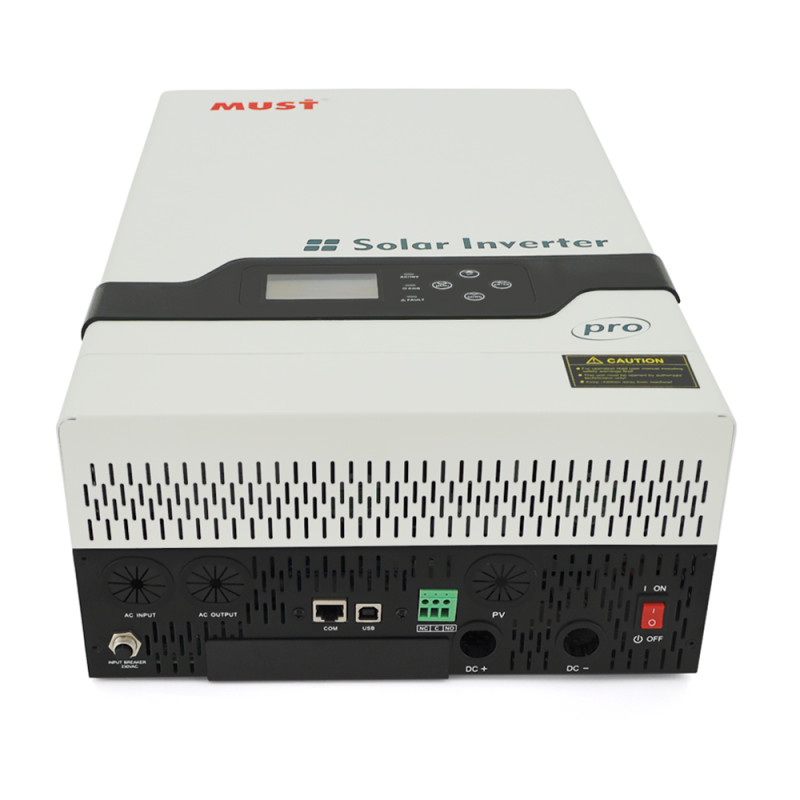 Гiбрiдне ДБЖ MUST PV18-5248PRO, 5200W, 48V, ток заряда 1-60A, 160-275V, MPPT (80А, 450 Vdc), 490х300х150