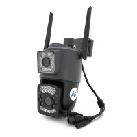 2+2Мп 4G видеокамера с двумя объективами уличная SD/карта YOSO YO-IPC41D4MP50 PTZ 2.8mm V380