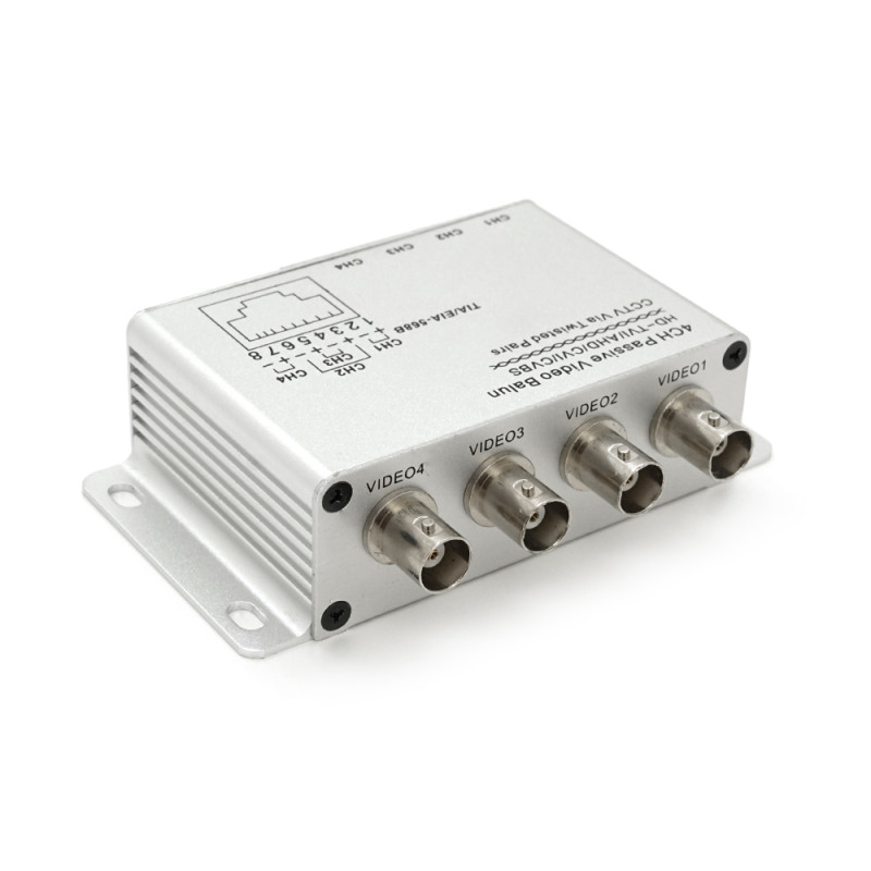 Пасивний 4-х канальний приймач відеосигналу TIA/EIA-568B AHD/CVI/TVI, 720P/1080P - 350 метрів, BNC -RG-45 клем колодка ціна за шт