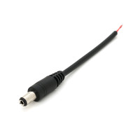 Роз'єм живлення DC-M (D 5,5x2,5мм) => кабель довжиною 10см blac, Black plug OEM Q1000