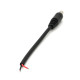Разъем питания DC-M (D 5,5x2,5мм) => кабель длиной 10см blac, Black plug OEM Q1000