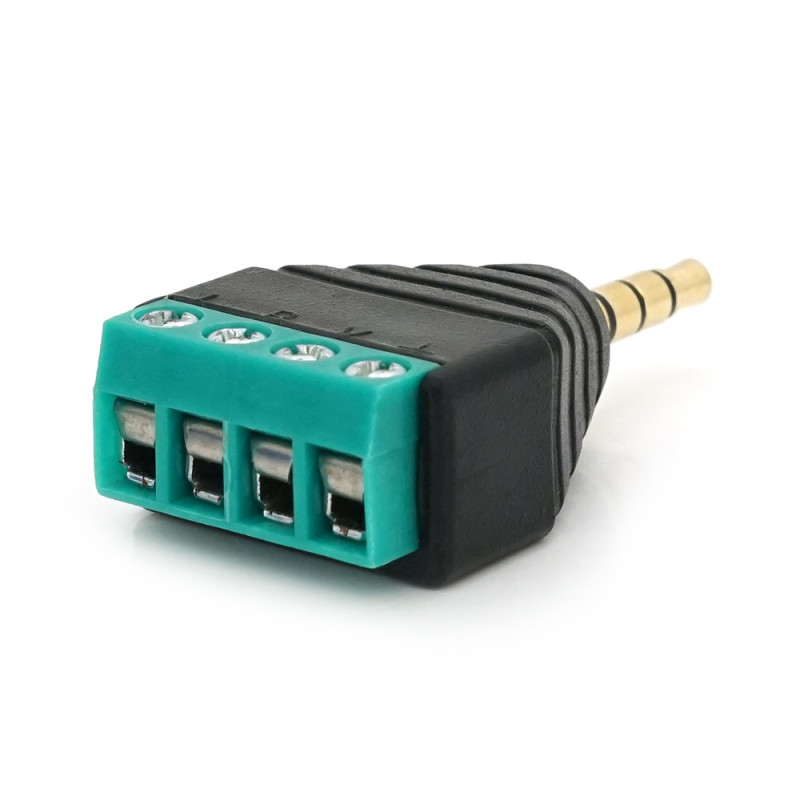 Роз'єм для підключення miniJack 2.5 Stereo (4 контакти) із клемами під кабель Q100