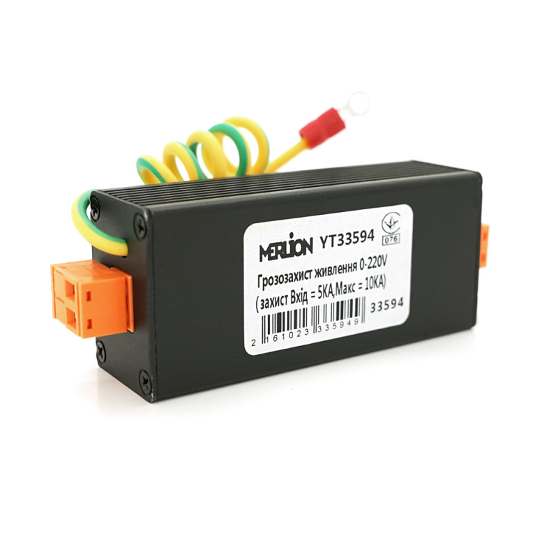Грозозахист живлення 0-220V ( захист Вхід = 5KA, Макс = 10KA)