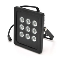 ІЧ-прожектор GY-IR90009. 12V, 9W, 9LED, IP66, 850Нм, кут огляду 90 °, дальність до 100м.