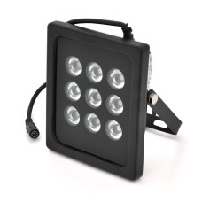 ІЧ-прожектор GY-IR90009. 12V, 9W, 9LED, IP66, 850Нм, кут огляду 90 °, дальність до 100м.