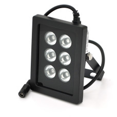 ІЧ-прожектор GY-IR90006. 12V, 6W, 6LED, IP66, 850Нм, кут огляду 90 °, дальність до 70м.