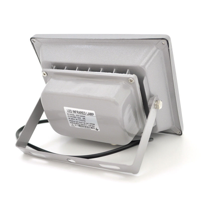 ИК-прожектор YT-IR2012HW. 12V, 40W, 20LED, IP66, 850Нм, угол обзора 90°, дальность до 80м.