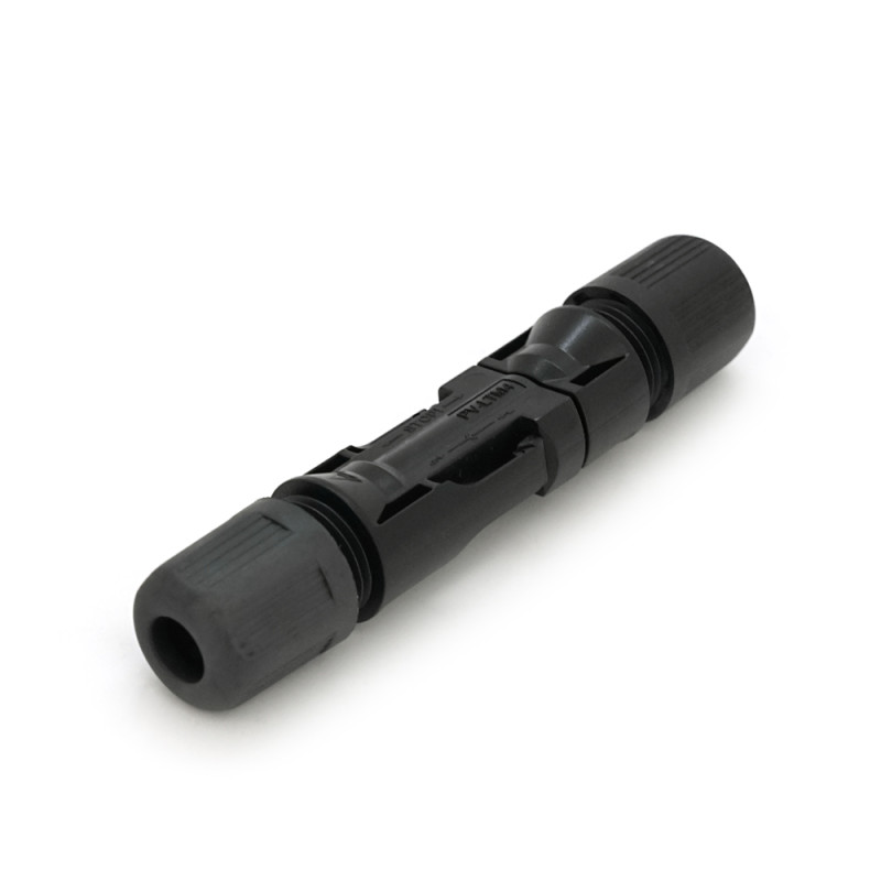 Коннектор MC4 YRO DC 1000V, 30A, луджений-мідний під затискач, U-подібний, під перетин 2.5-6мм², вогнестійкість UL94-VO, IP67, Q2000 Black