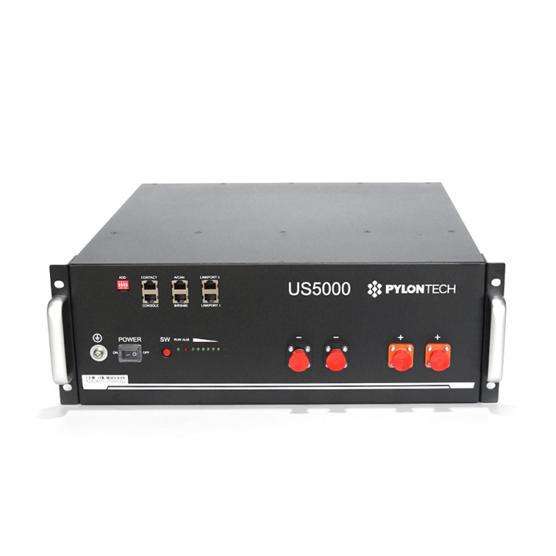 Акумуляторна батарея Pylontech US5000 100AH/48V ((Ш)442*(В)161*(Г)420), 38kg (без кабелiв для iнвертора)