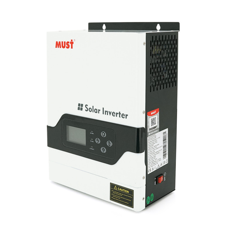 Гiбрiдний ДБЖ MUST PV18-1512VPM, 1500W, 12V, ток заряда 10/20А, 160-275V, MPPT (60А, 15-145 Vdc)