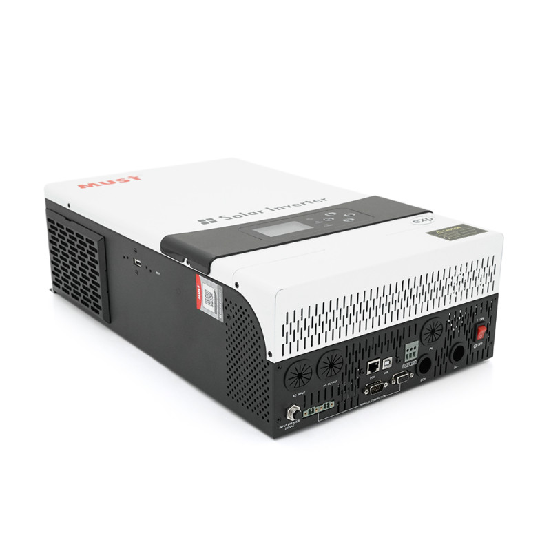 Гібридний інвертор MUST PV19-6048EXP, 6000W, 48V, струм заряду 1-60А, 160-275V, MPPT (80А, 450 Vdc), 490х300х150