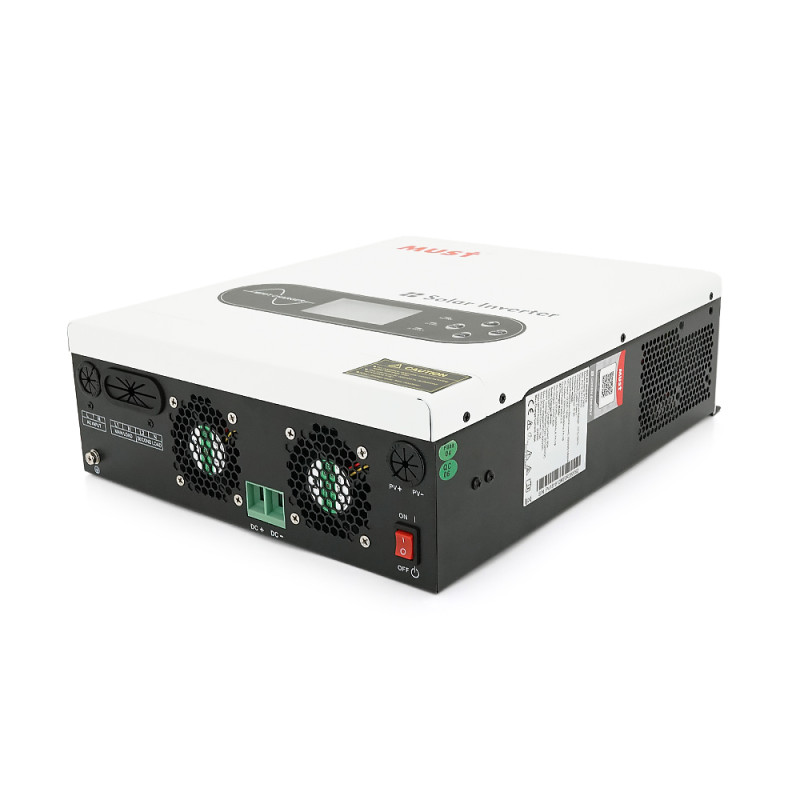 Гібридний інвертор MUST PV1800-1612 ECO, 2000VA/1600W, 12V, струм заряду 16-80А, MPPT 80А, 290*367*111мм, 6,4 кг