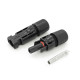 Конектор MC4 Risin, 1500V, 30A, мідний під затискач, під переріз 2.5-10mm2, 0.5mmΩ, вогнестійкість UL94-VO, IP68 Q500 Black