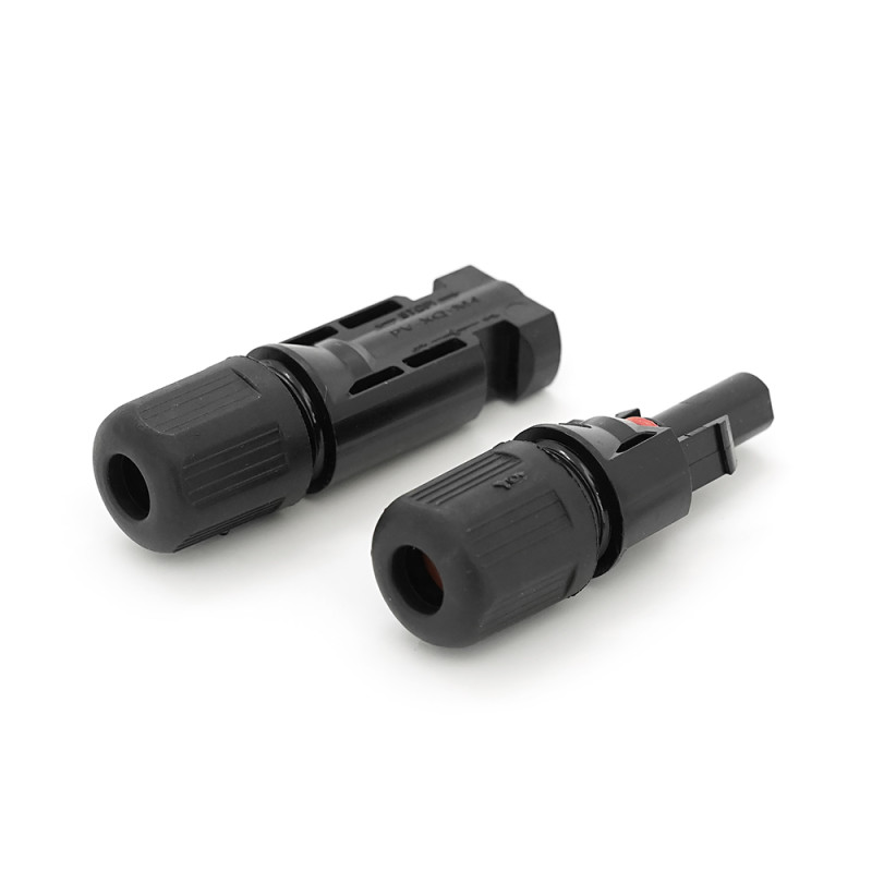 Конектор MC4 Risin, 1500V, 30A, мідний під затискач, під переріз 2.5-10mm2, 0.5mmΩ, вогнестійкість UL94-VO, IP68 Q500 Black