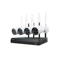 Комплект відеоспостереження з 4 вуличними 8МП WIFI камерами Reolink NVS12-8MB4W (4 вуличні WIFI камери, 4 блоки живлення, WIFI відеореєстратор з HDD 2TB)