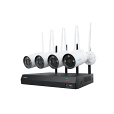 Комплект відеоспостереження з 4 вуличними 8МП WIFI камерами Reolink NVS12-8MB4W (4 вуличні WIFI камери, 4 блоки живлення, WIFI відеореєстратор з HDD 2TB)