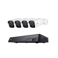 Комплект видеонаблюдения с 4 уличными 5МП POE камеры Reolink NVS8-5MB4 (4 уличных POE камеры, POE видеорегистратор c HDD 2TB)