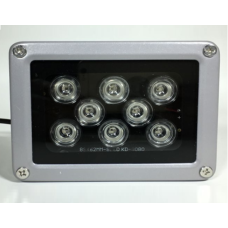 ІЧ-прожектор HYYS808R. 220V, 18W, 8LED, IP66, 850Нм, кут огляду 90 °, дальність до 70м.