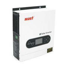 Гібридний інвертор MUST PV18-2012ECO, 2000W, 12V, струм заряду 80A, 170-280V, MPPT (80А, 30-320 Vdc), 290х367х111 мм. 6 кг.