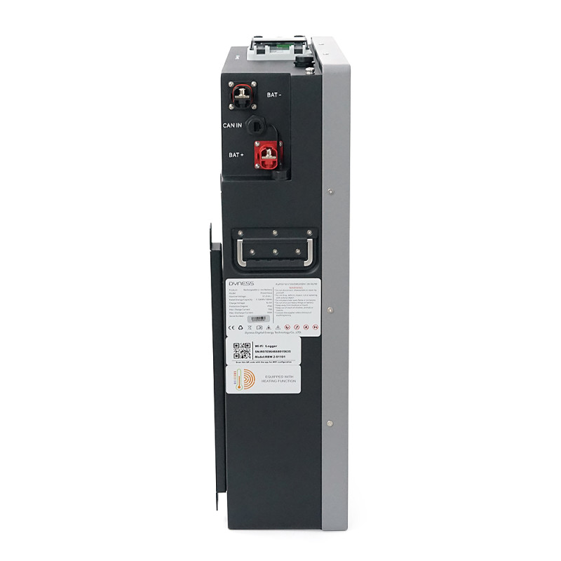 Акумуляторна батарея LiFePO4 Dyness Power Haus, 51.2V/100Аh (5,12kWh), BMS75A, Wi-Fi, CAN/RS485, Aerosol Fire, Heating, 8000Cycles, 50parallel, IP66, 450х165х640mm, 54,4kg