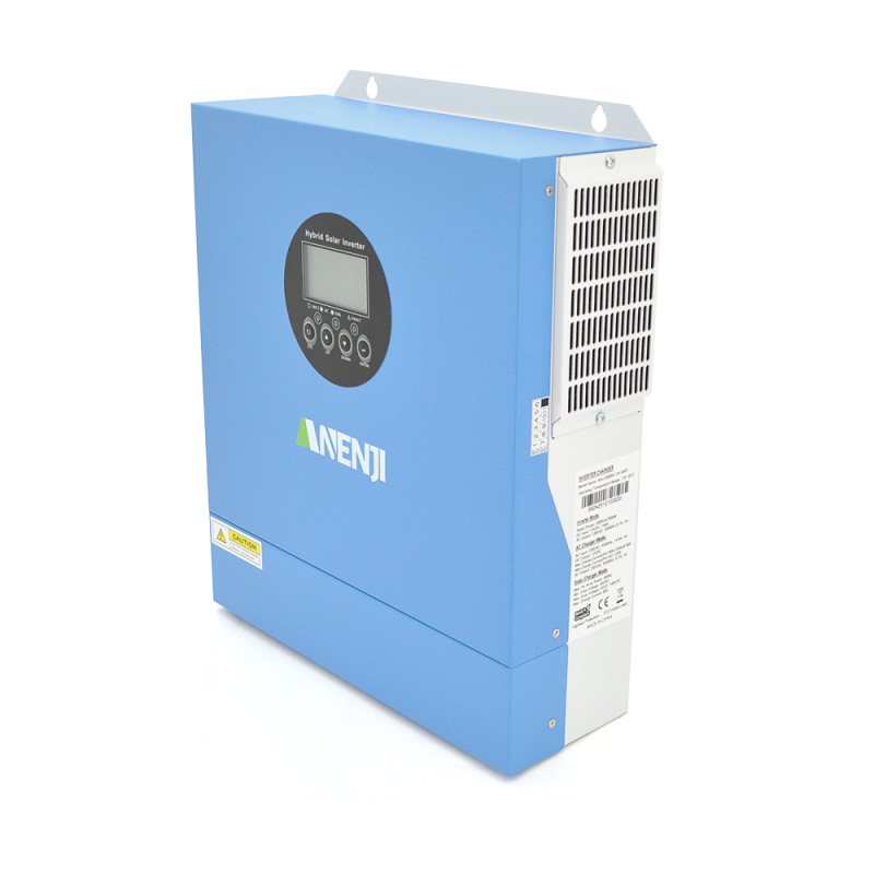Гібридний інвертор ANENJI ANJ-2000W-12V WIFI, 2000W, 12V, charge 60A(max), 170-280V, МРРТ60-160VDC, RS485. RS232, WiFi, 358x295x100mm, 7 kg, Q1