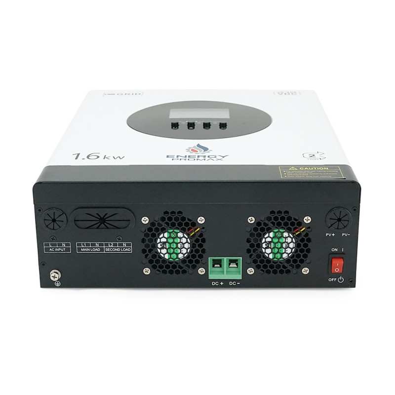 Гібридний інвертор ENERGY PROMAX VM II-1600W-12V, 2000VA/1600W, 12V, струм заряду 16-80А, MPPT 80А, 290*367*111мм, 6,4 кг