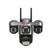 3Мп Wi-Fi/LAN відеокамера з трьома об'єктивами SD-карта PP-IPC46694MP3IR30 PTZ 3,6mm, Вбудована сирена, ICSee