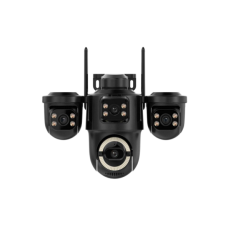3Мп Wi-Fi/LAN видеокамера с тремя объективами уличная SD/карта PP-IPC46696MP3IR30 PTZ 3,6mm, ICSee