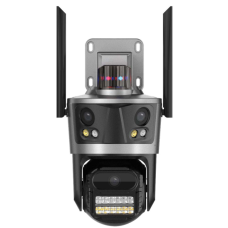 9Мп Wi-Fi/LAN відеокамера з трьома об'єктивами SD-карта PP-IPC46700MP9IR30 PTZ 3,6mm, Вбудована сирена, ICSee